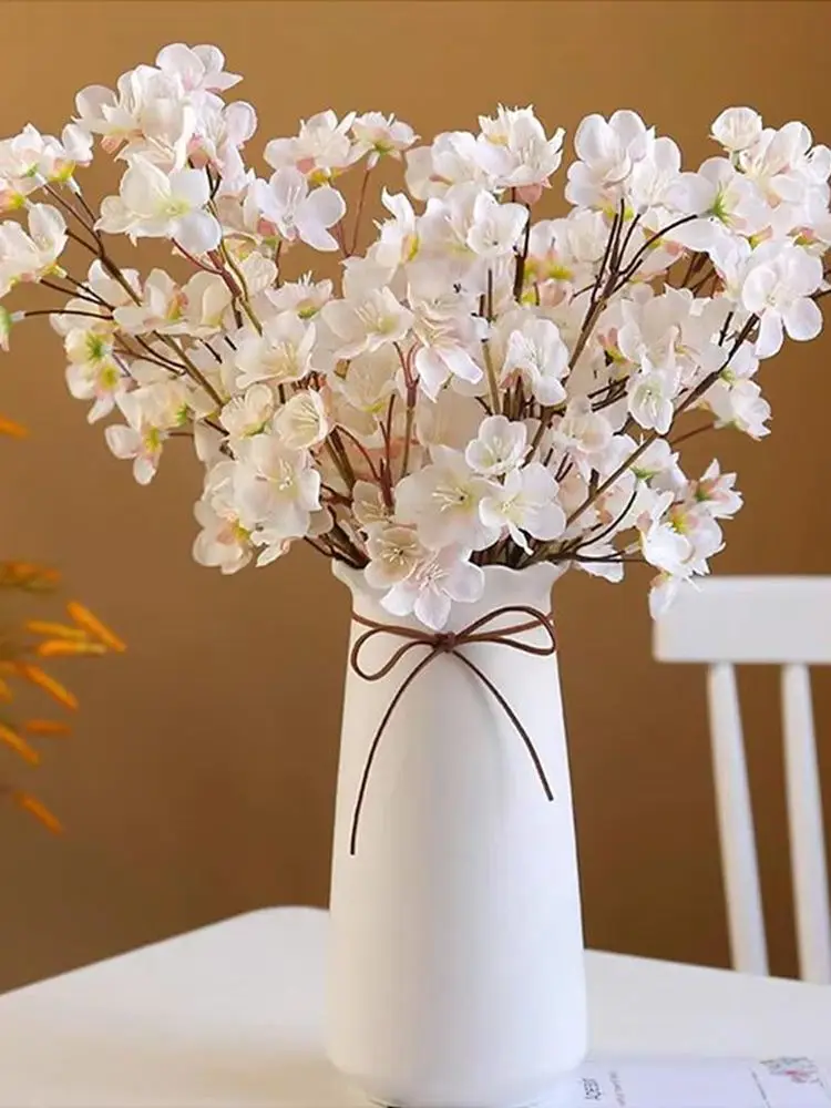 10 Stück Künstliche Blumen aus Seide, Pfirsichblüten-Arrangement für Zuhause, Hochzeitstisch, Garten, Festival, DIY-Deko-Zubehör – Detail 4