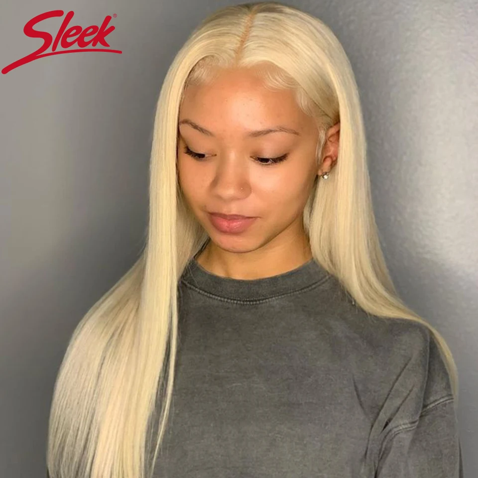 

Sleek 26 Inch 13x6x1 Lace Front Wigs Ready To Wear Real Lace Colored Hair Wigs 613 Blonde Synthetic Hair Wigs For Women