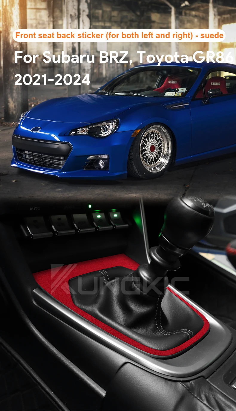 Top-Wildleder-Aufkleber für Subaru BRZ Toyota GR86 2021 2022 2023 2024 LHD RHD Auto-Schaltpanel-Innenverkleidung Zubehör – Detail 1