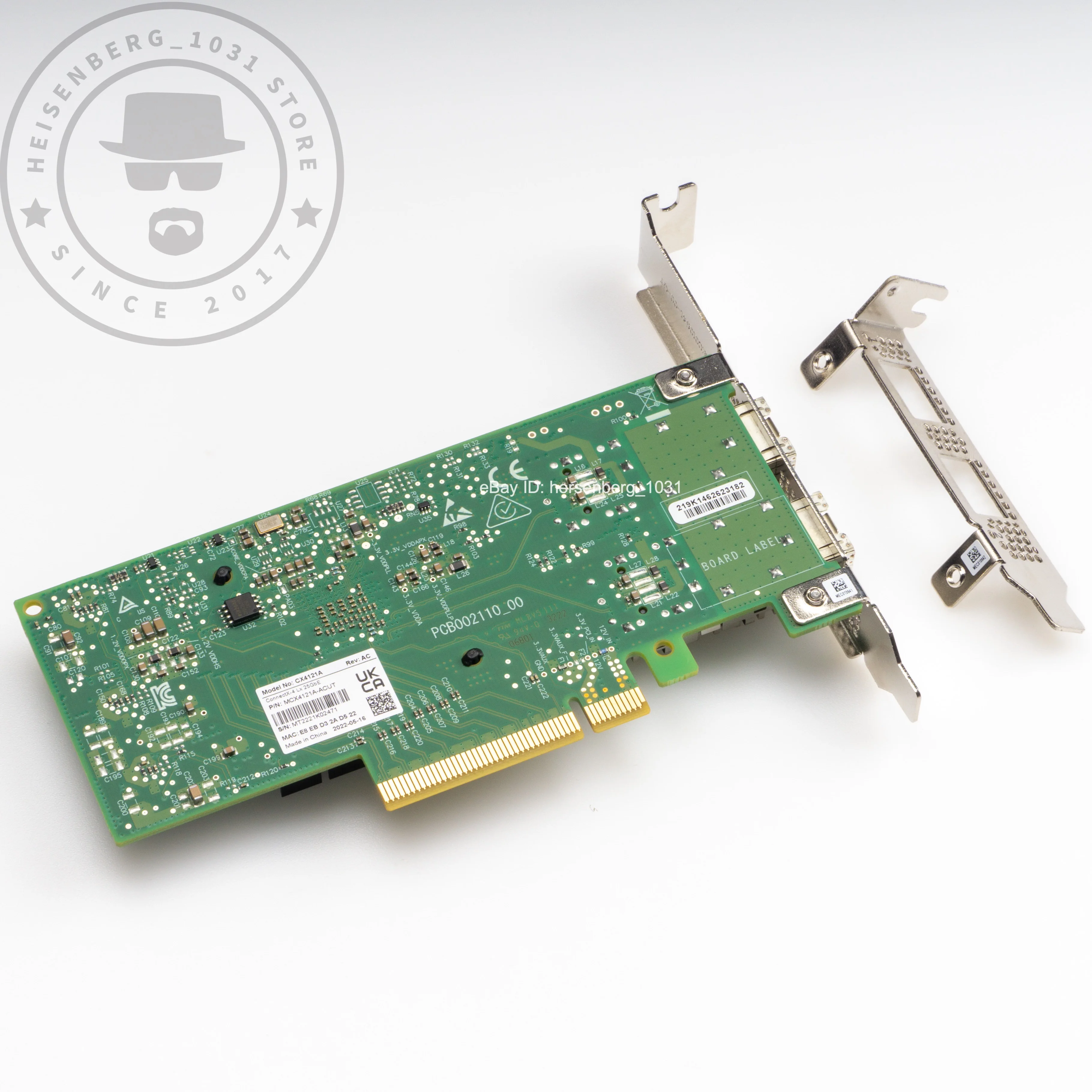 MCX4121A-ACUT Mellanox ConnectX ® -4 cartes d'interface réseau Lx EN, SFP28 double port 25GbE, PCIe3.0 x8, déclenché par UEFI, les deux supports