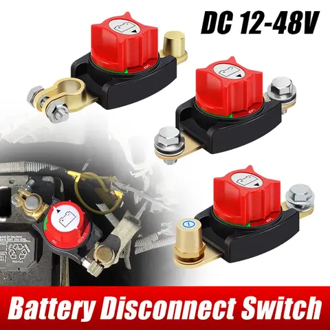12-48V 275A Waterproof Battery Cut-Off Switch Power Isolator Car Battery Disconnect Switch for Automotive Marine Boat and RV