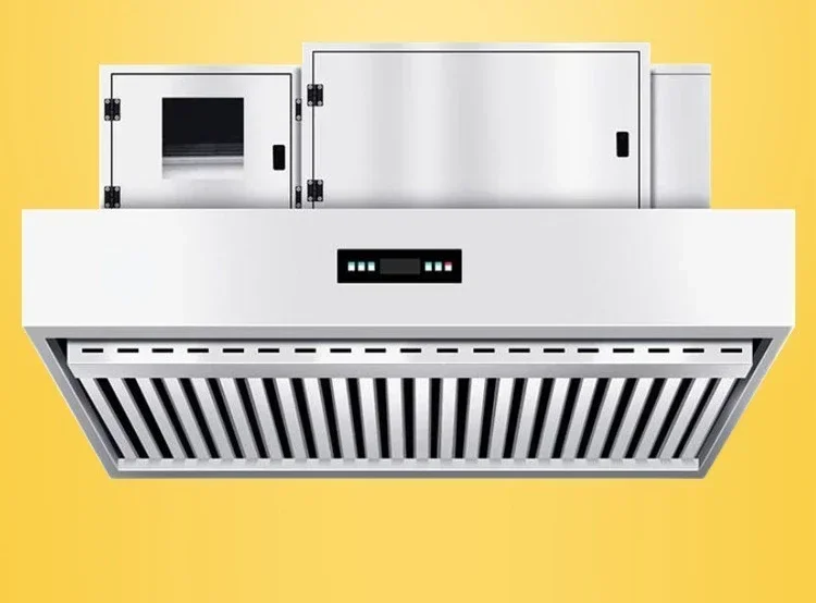 Hot sales Smoke purification machine commercial straight-row hotel kitchen indoor ductless smoke hood deodorizing equipment