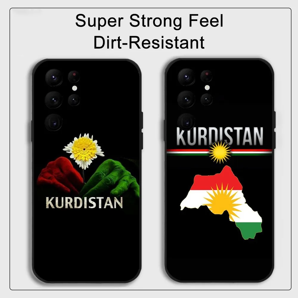 Kurdistan Flag Luxury Phone Case Samsung S series s20 s21 s22 s23 s24 FE Plus Ultra TPU Soft to Skin-friendly case