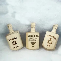 Personalized custom Dreidel baby boy girl 1st first Hanukkah happy Chanukah Judaica Jewish Holiday decoration Chrismukkah gift