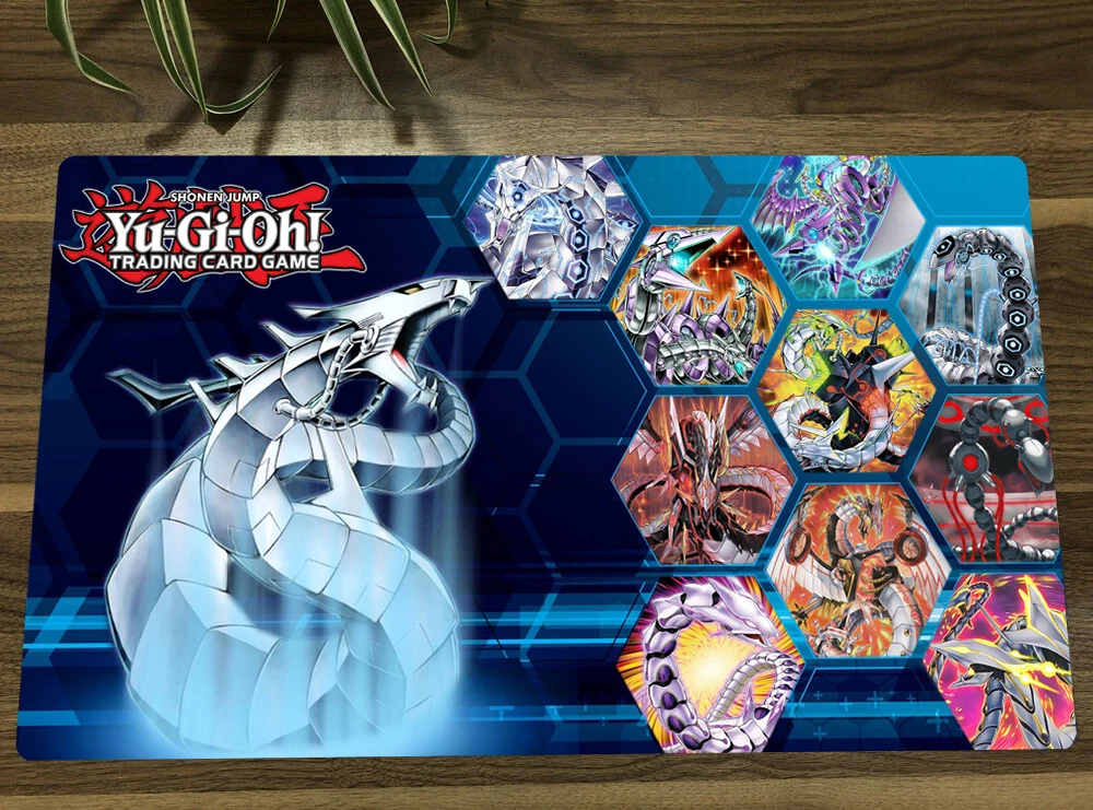 Board Game Yugioh Cyber Dragon Deck Tcg Mat Trading Card Game Mat Ccg Playmat Anti-Slip Rubber Mouse Pad bureau Spelen Mat Gratis Tas