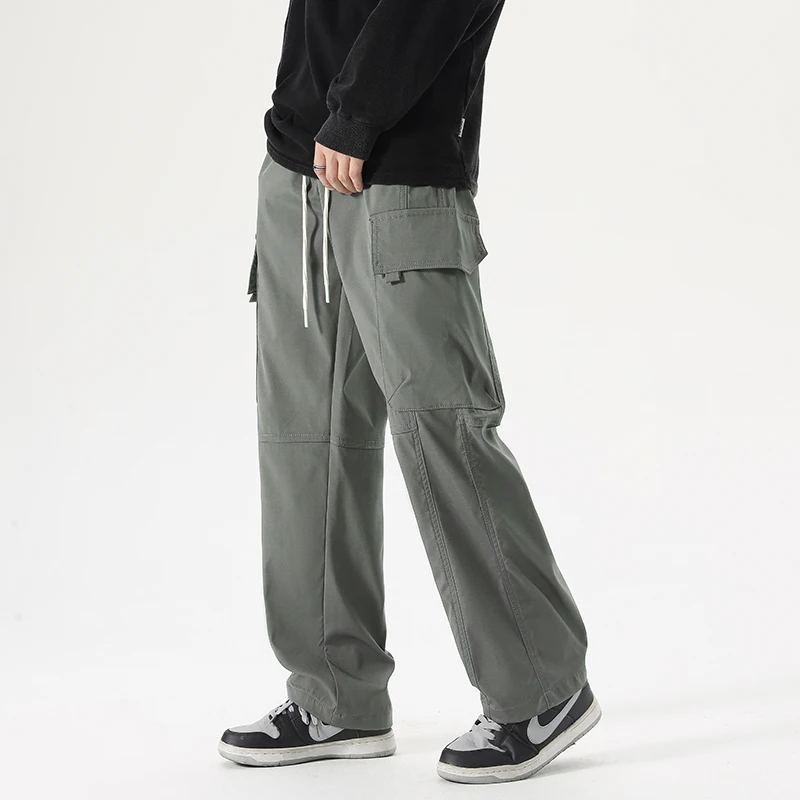 

Loose Men's Workwear Pants Autumn New Sle Casual High Street Straight Leg Long Trousers Durable Polyester Fiber Youth Faion