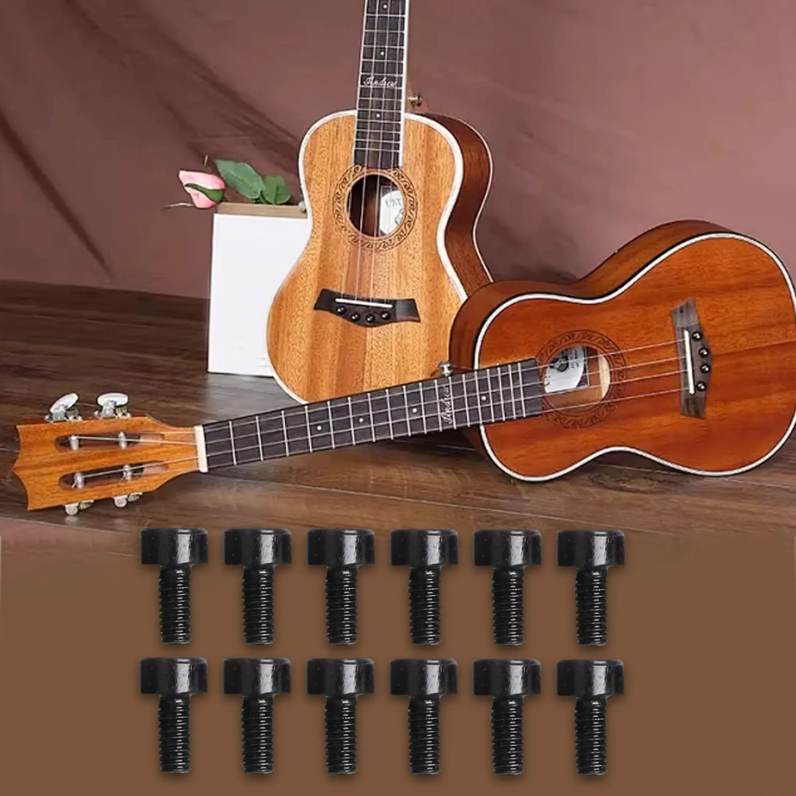 Guitar Mounting Screws Locking Nut Screws 304 Stainless Steel Performance Upgrade Rust Resistant Stability Enhancement