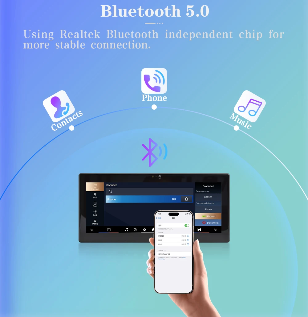 AUTOTOP 10.25'' 8+128G 1920*720P Car Gesture Control Screen Carplay Android Auto For BMW X3 F25 CIC NBT 2011-2017,BT 4G LTE WIFI