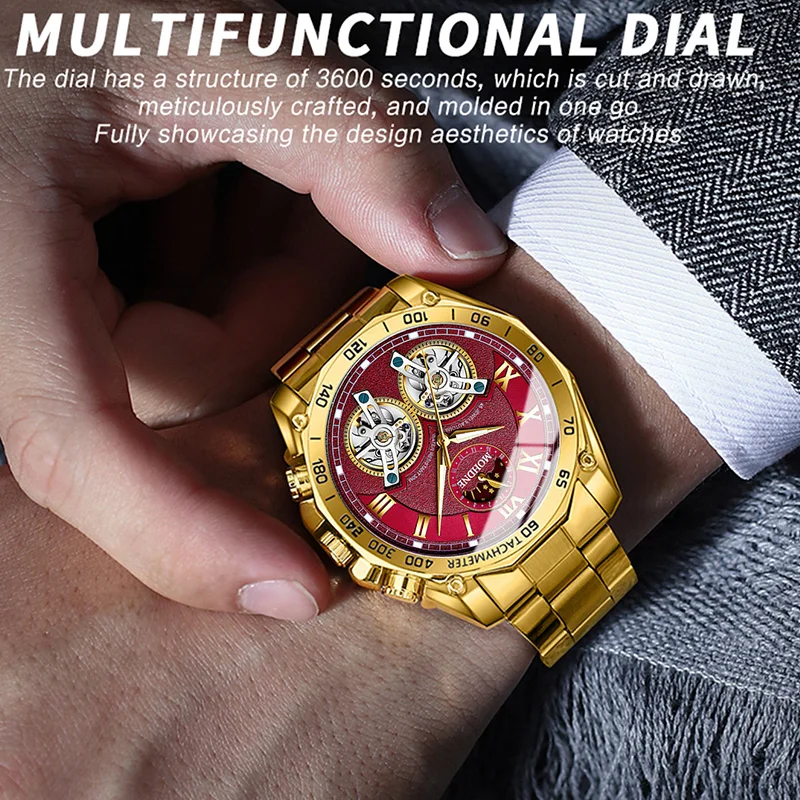 BINBOND Luxury Men Quartz Watches Fashion Concept Decorative Dial Casual Military Sports Wristwatch Waterproof Men's Clock - Image 5