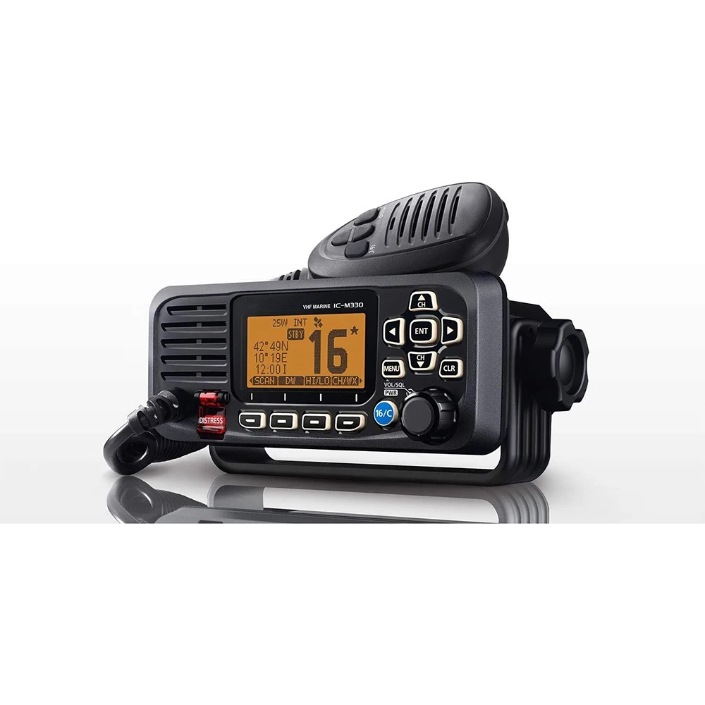 IC-M330 50W Handheld Walkie Talkie IPX7 VHF Mobile Transceiver 10KM Communication Range Vehicle Mounted Radio Marine Transceiver