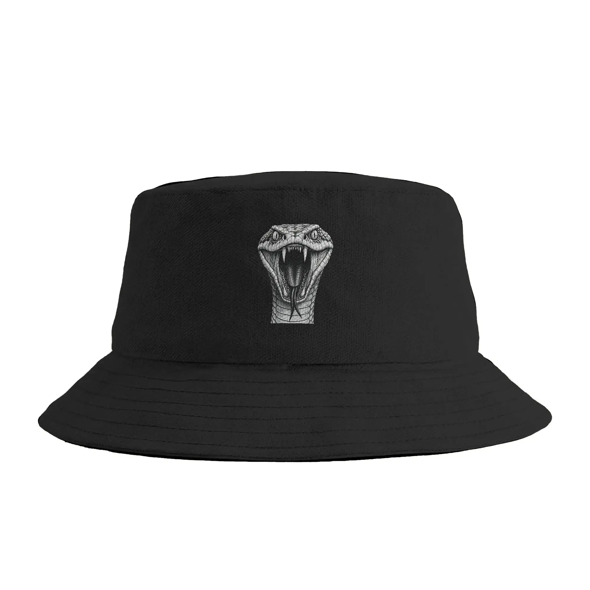 Snake Bucket Hat  Outdoor Fisherman Caps Foldable Travel Hiking Sun Hats For Men Women Trendy Design Cap
