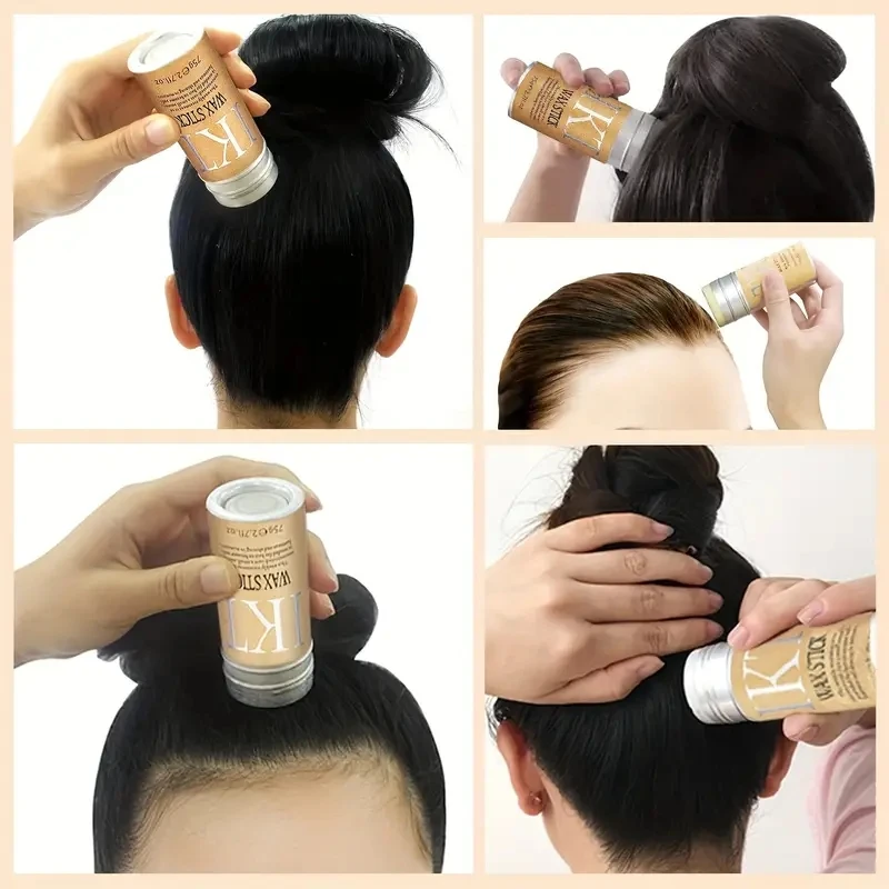 2/5Pcs Hair Wax Stick For Kids Women Slick Back Brushes Gel Pomade for Little Girls Toddler Flyaway Hair Wig Styling Accessories view 5