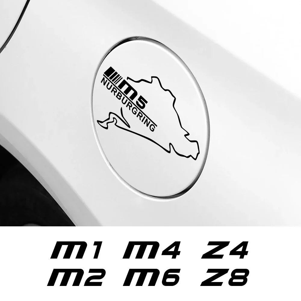 Car Fuel Tank Cap Nurburgring Sticker Accessories For BMW Z4 E85 Z1 Roadster Z8 Z3 E37 E38 E52 M1 M2 CS M3 M4 F83 M6 E63 M5 F90