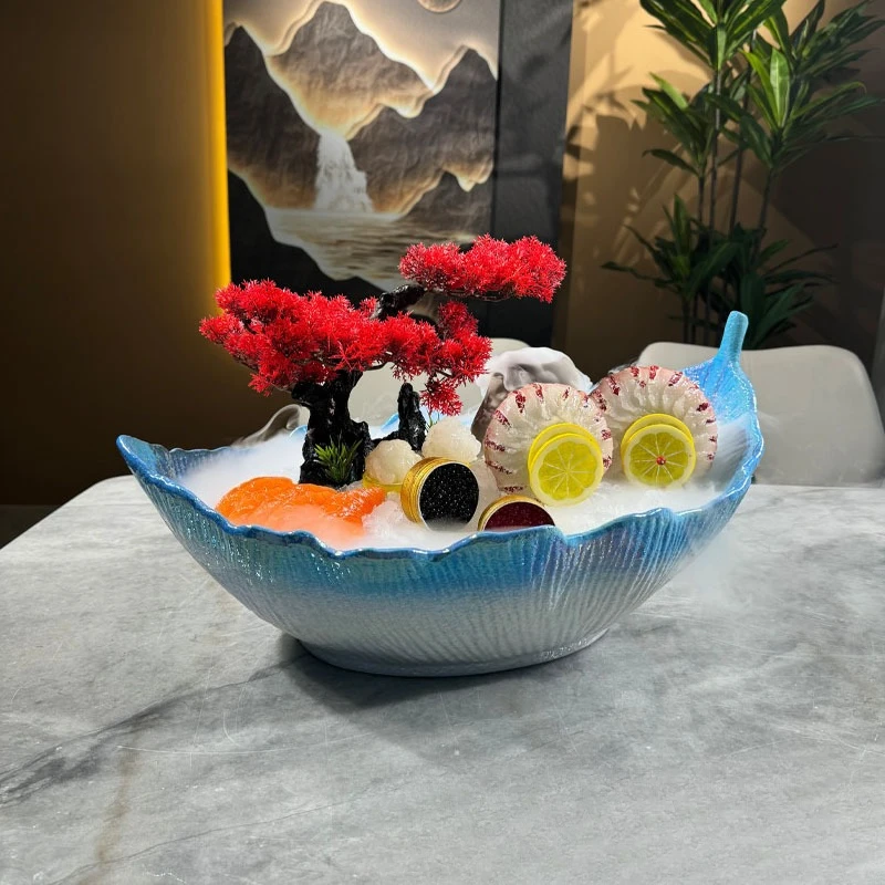 Japanese-style ceramic creative sashimi plate special-shaped hotel Japanese tableware