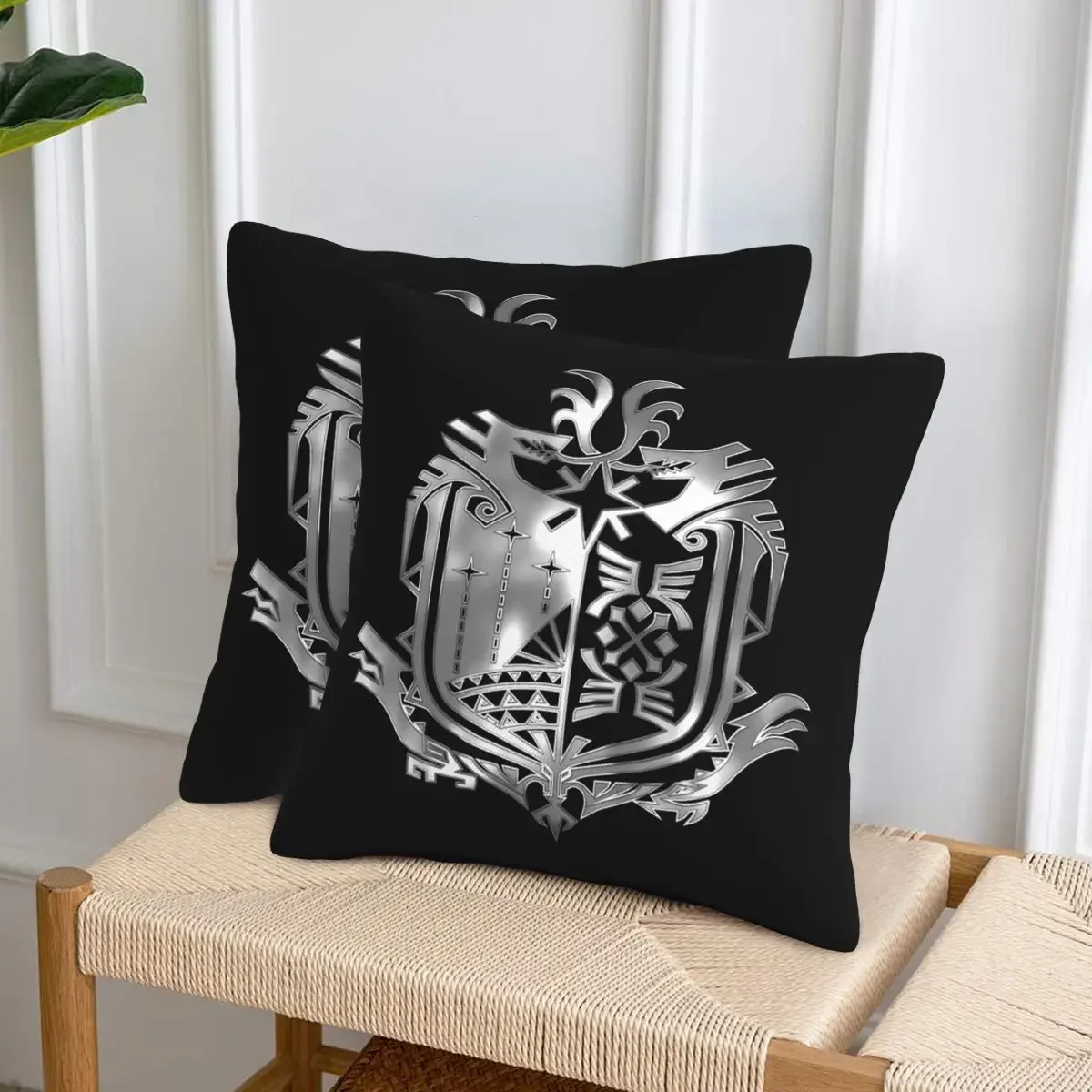 

Monster Hunter World 1 2 pcs Square Pillowcase Pillow Cover Cushion Zip Decorative Comfort Throw Pillow for Home Living Room