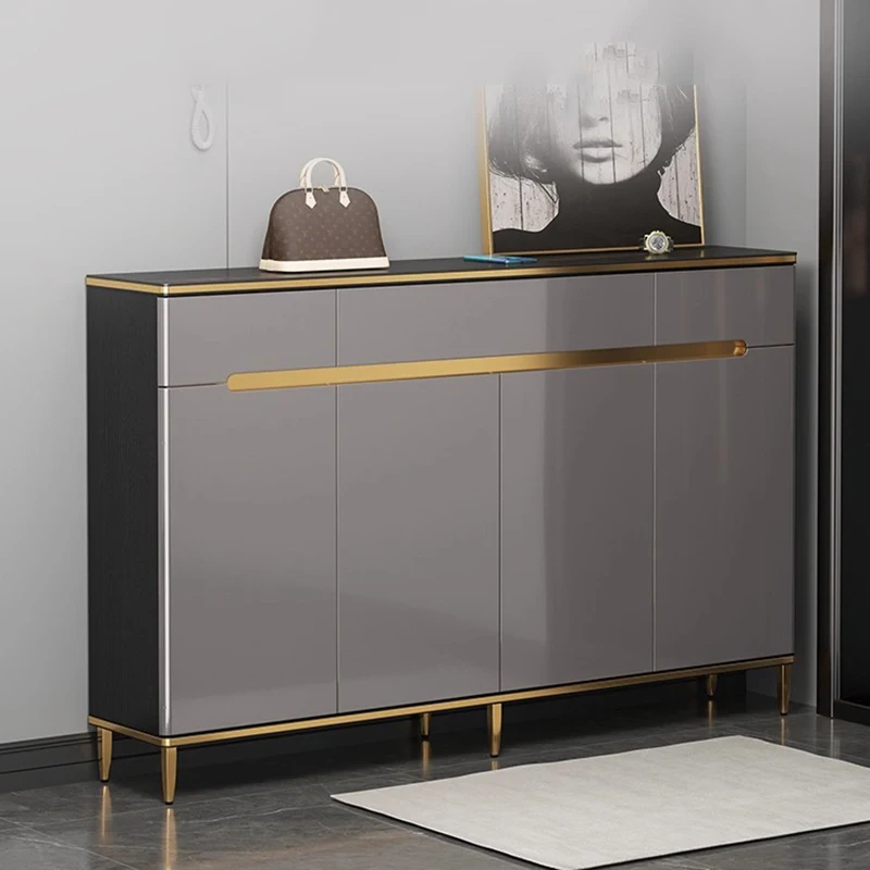 

Space Saving Designer Shoe Cabinet Storage Cupboard Italian Minimalist Shoe Shelf Bathroom Vertical Zapatero Entrance Furniture