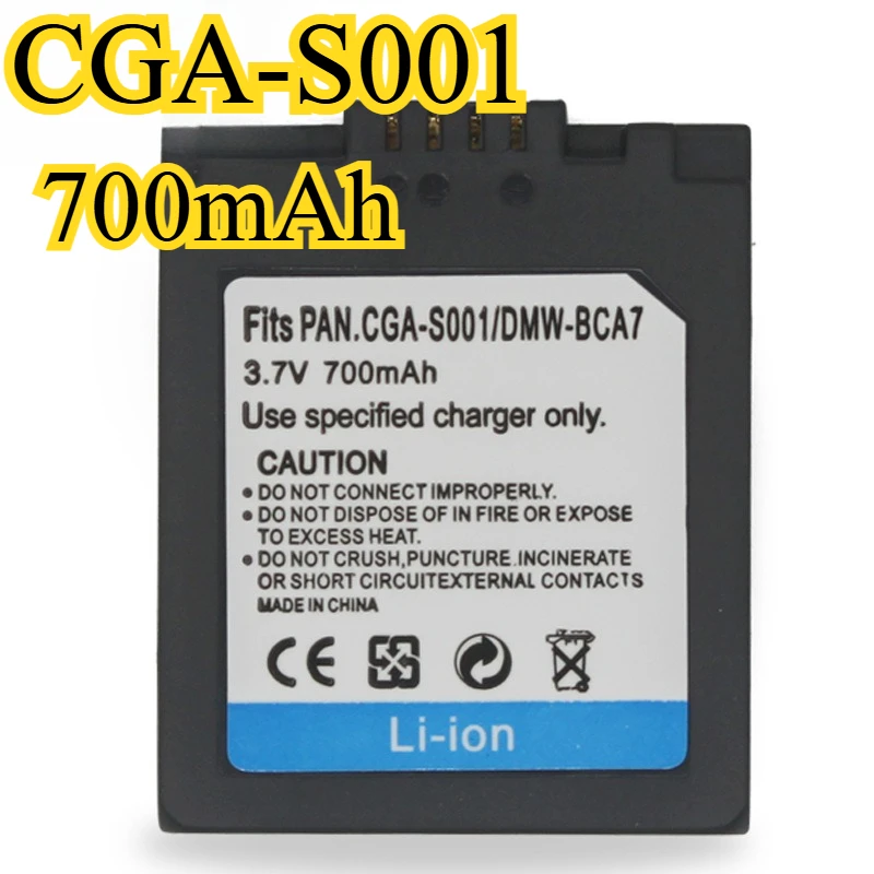 

700mAh CGA-S001 Lithium Battery Suitable for Panasonic Lumix DMC-FX1EG Replaceable Digital Camera Battery