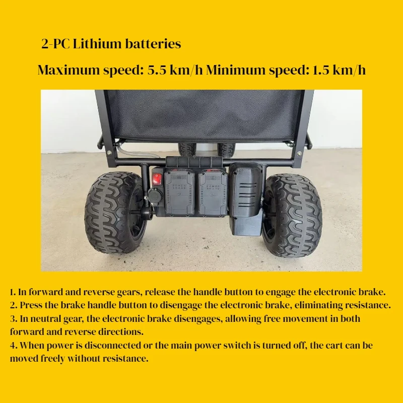 بمحركات عربة قابلة للطي التخييم عربة الشاطئ عربة الثقيلة للطي عربة المرافق عربة عربة كهربائية قابلة للطي