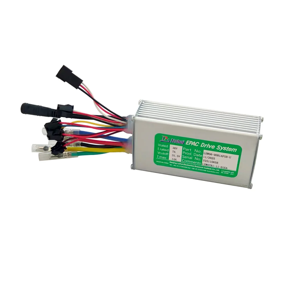 

Electric Bicycle Brushless Motor Controller LSW06-90B1AFSB-U 36V 14A for Electric Scooters Fat Bike MTB Ebike Speed Controller