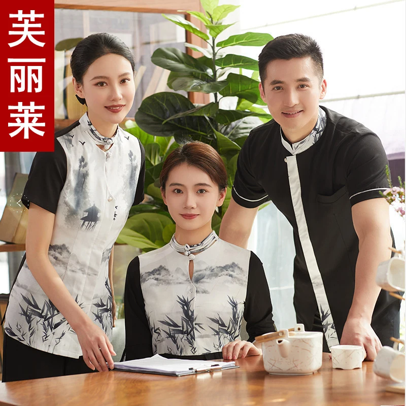 chinese-style-hotel-management-workwear-for-women-chinese-style-restaurant-front-desk-cashier-receptionist-uniform-three-quart