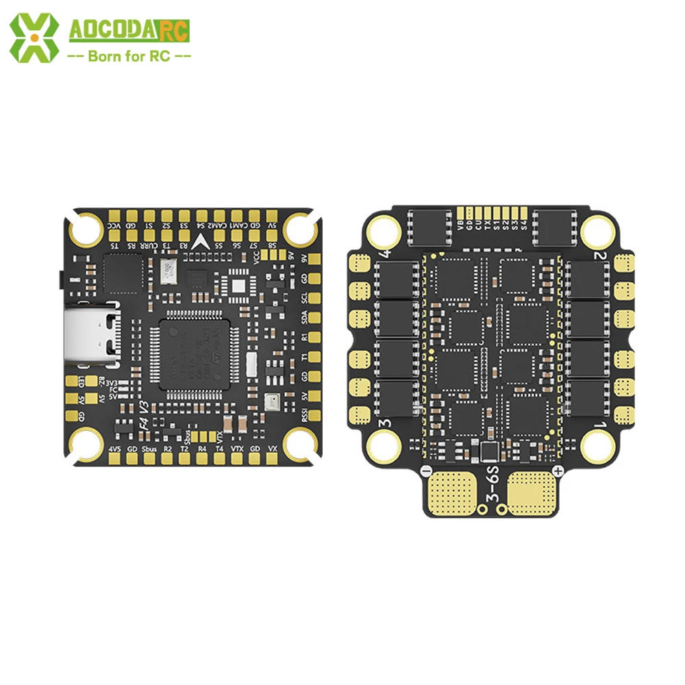 Aocoda-RC F460 V3 Flight Stack F405 V3 3060AM32 60A 4in1 ESC 30x30mm 3-6S For FPV Freestyle Drone