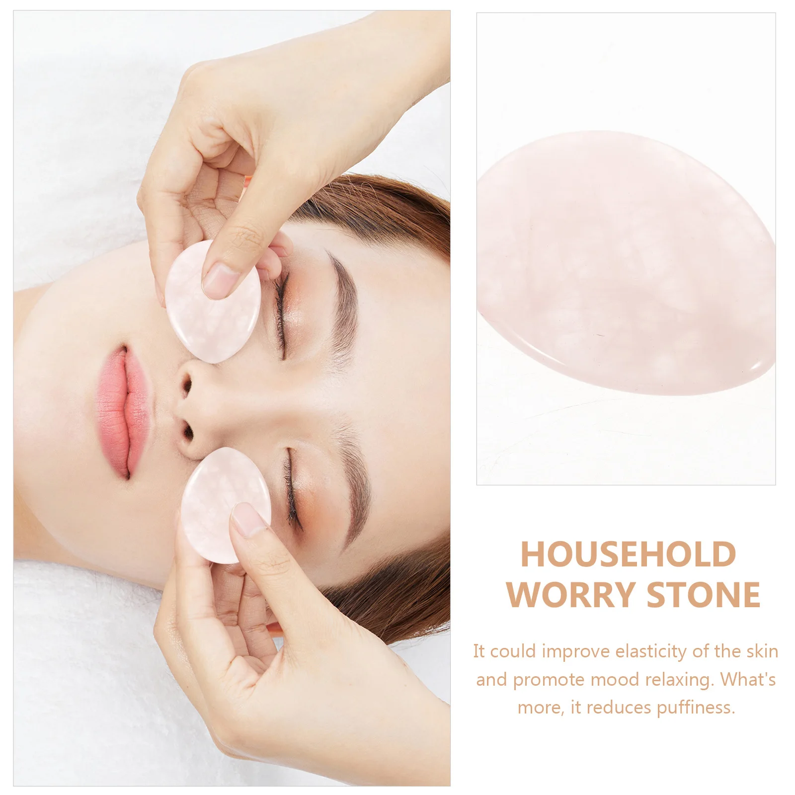 

2Pcs Mini Scraping Plate Natural Massage Stone for Pressure Relief Hand Foot Wrist Back Pain Portable Anxiety Relaxing Thumb