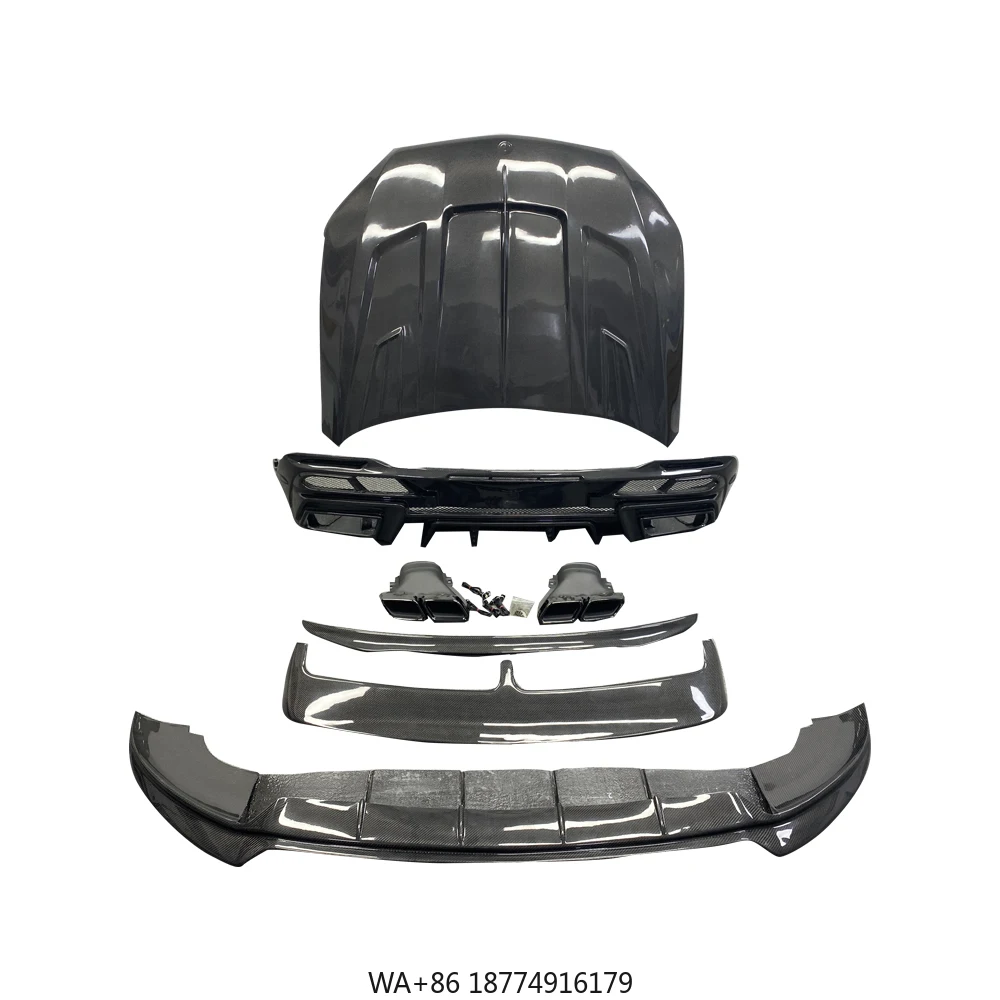 

Комплект кузова из углеродного волокна для GLE Ld Style, бампер в сборе, широкие комплекты кузова из углеродного волокна, передняя губа, задний диффузор, спойлер