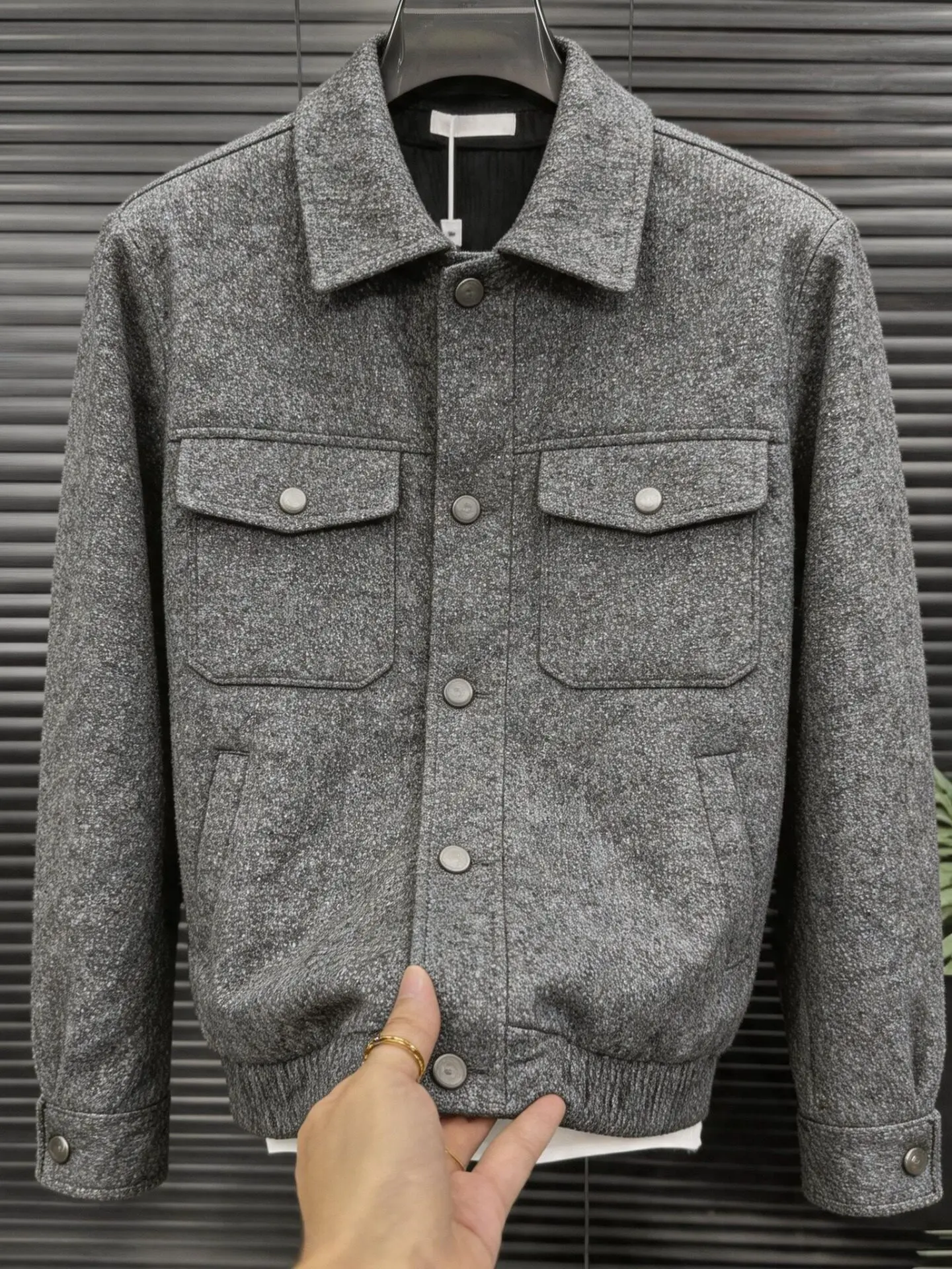 2026 Autumn New Men's Clothing Large Size Trendy Brand Men's Lapel Long Sleeve Loose Retro Printing Versatile