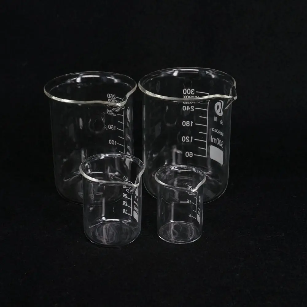 10/25/50/100/150ml Glass Scaled Measuring Cup Heat-resist Low Form Beakers Multifunctional Thicken Borosilicate Glass Bottle