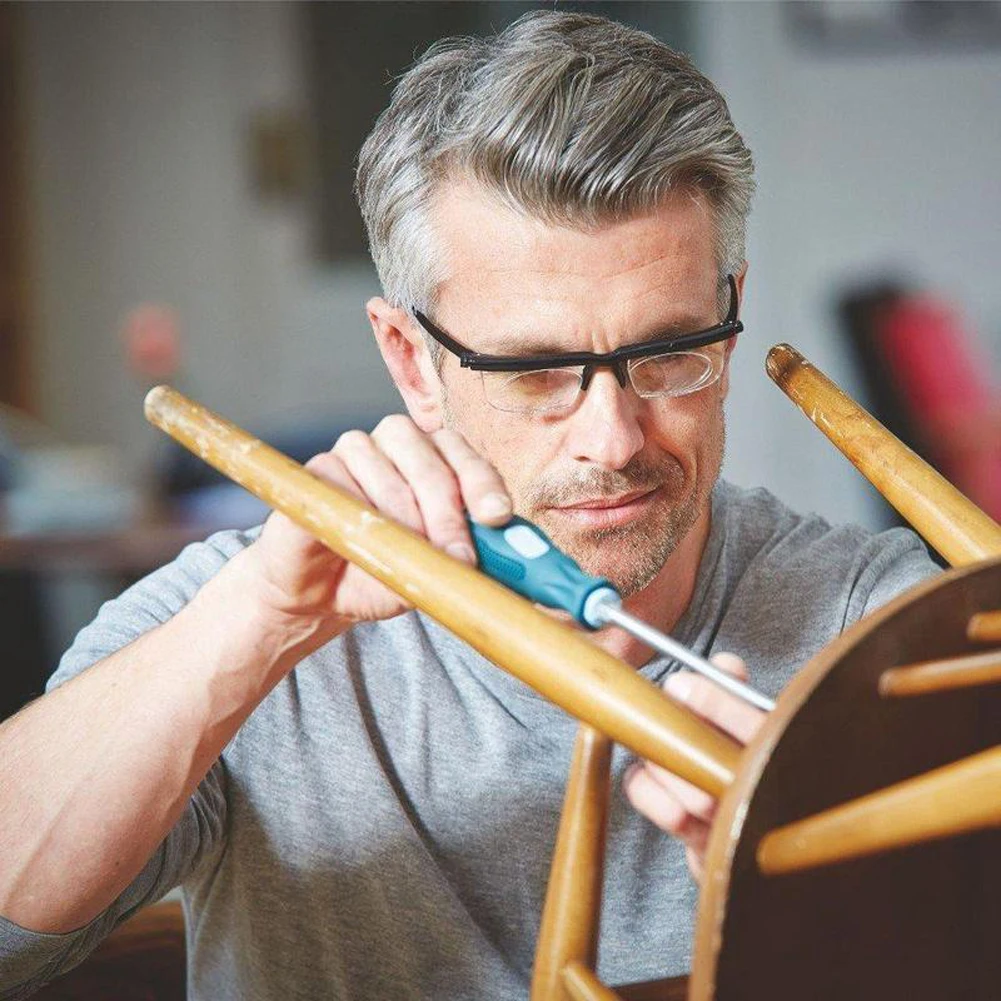 -6D إلى + 3D قصر النظر الشيخوخي النظارات البعد البؤري تصحيح قابل للتعديل قوة عدسة نظارات المسافة التركيز نظارات للقراءة