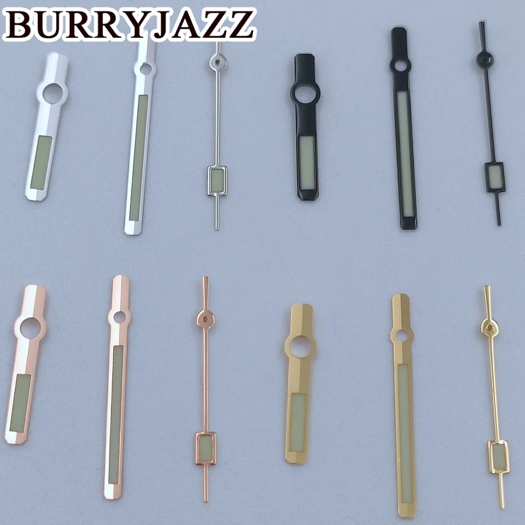 BURRYJAZZ NH35 NH36 NH38 7S26 7S36 4R35 4R36 Watch Hands Black Silver Gold Rose GoldHands Green Luminous