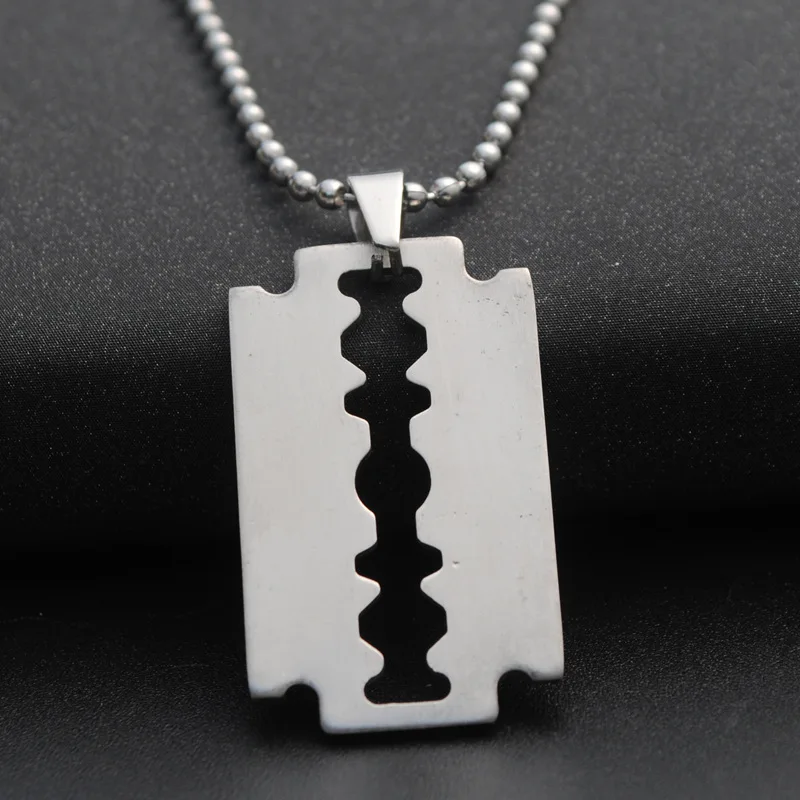 1PC Stainless Steel Lightning Cross Army Tag Necklace For Men Women Punk Butterfly Skull Dog Tag Necklace Men\'s Jewelry Gift