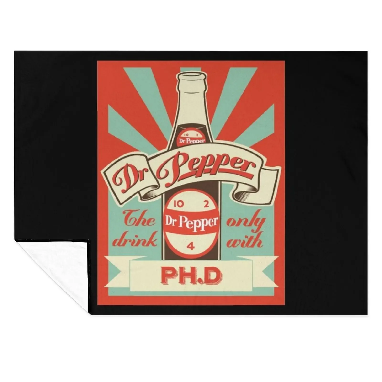 

Dr. Pepper Vintage Throw Blanket Flannel Plaid on the sofa wednesday Decorative Sofa Blankets