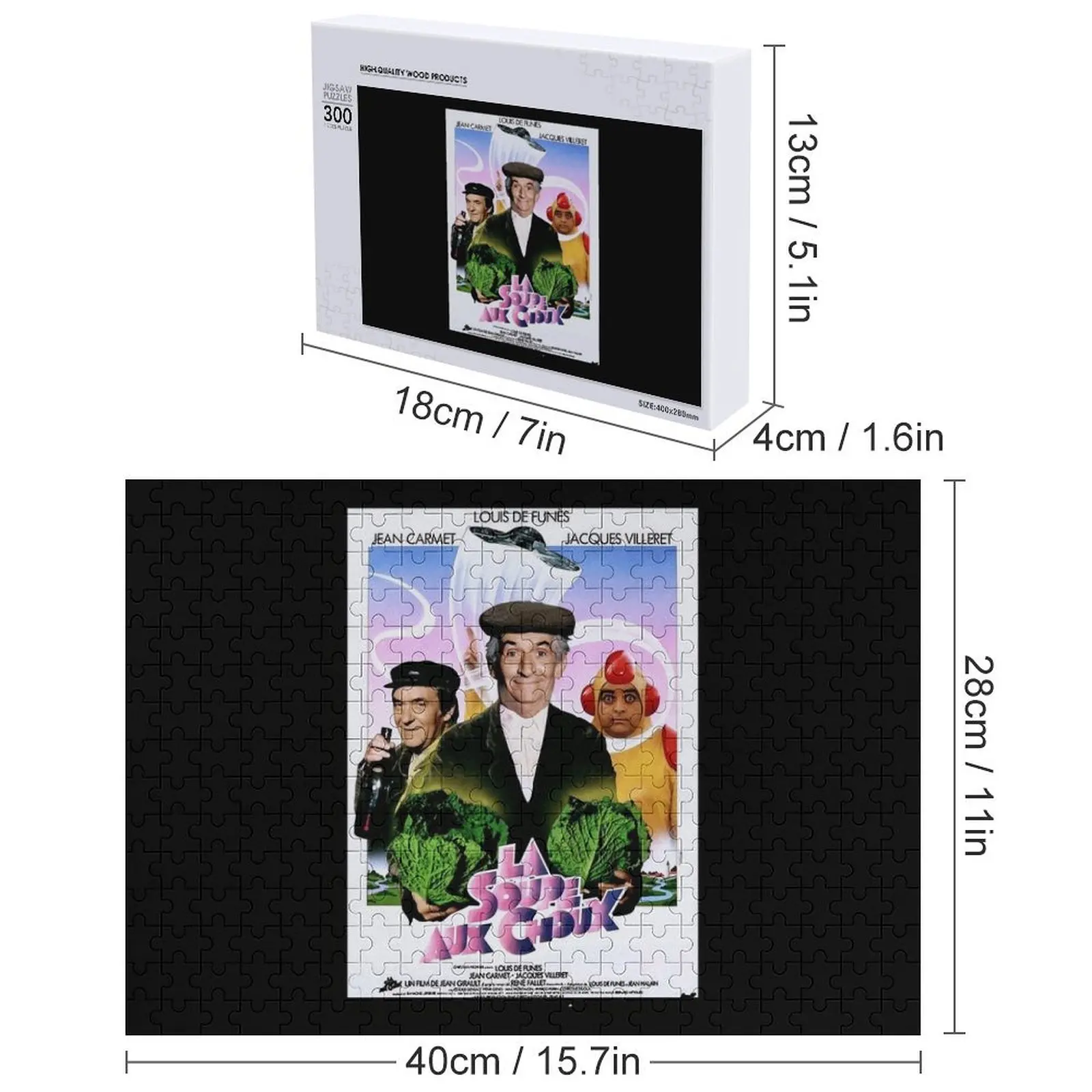 خمر Soupe Choux حساء الملفوف 1981 الكلاسيكية لويس دي فونيس ملصق الفيلم الكوميدي الكلاسيكي بازل قطع