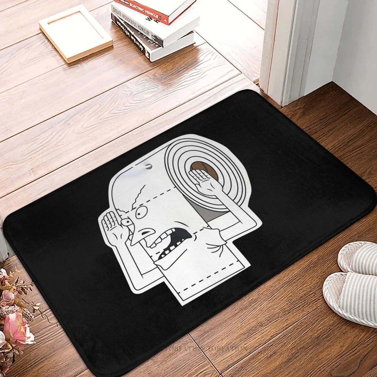 Beavis and Butthead Funny Sarcastic Cartoon Non-slip Doormat Kitchen Mat Cornholio Toilet Paper Hallway Carpet Welcome  Bedroom