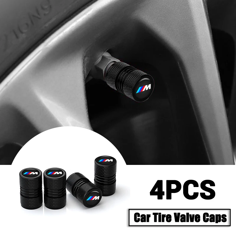 4개 자동차 휠 타이어 밸브 캡 에어 스템 커버 액세서리 BMW M M3 M5 퍼포먼스 E... - 2