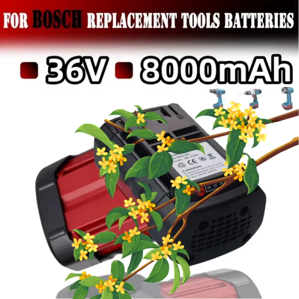 

for Bosch BAT810 BAT840 36V 8000AH Lithium-Ion Rechargeable Battery D-70771 BAT836 BAT818 2607336003 Replacement Tools Batteries