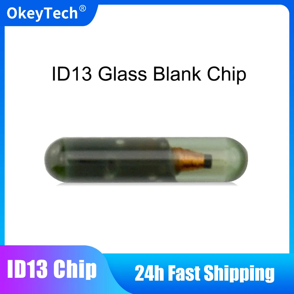 

OkeyTech 1pc Transponder ID13 Car Key Blank Glass Chip For Audi Fiat Honda Saab Volkswagen Kia Skoda Peugeot Auto Accessories