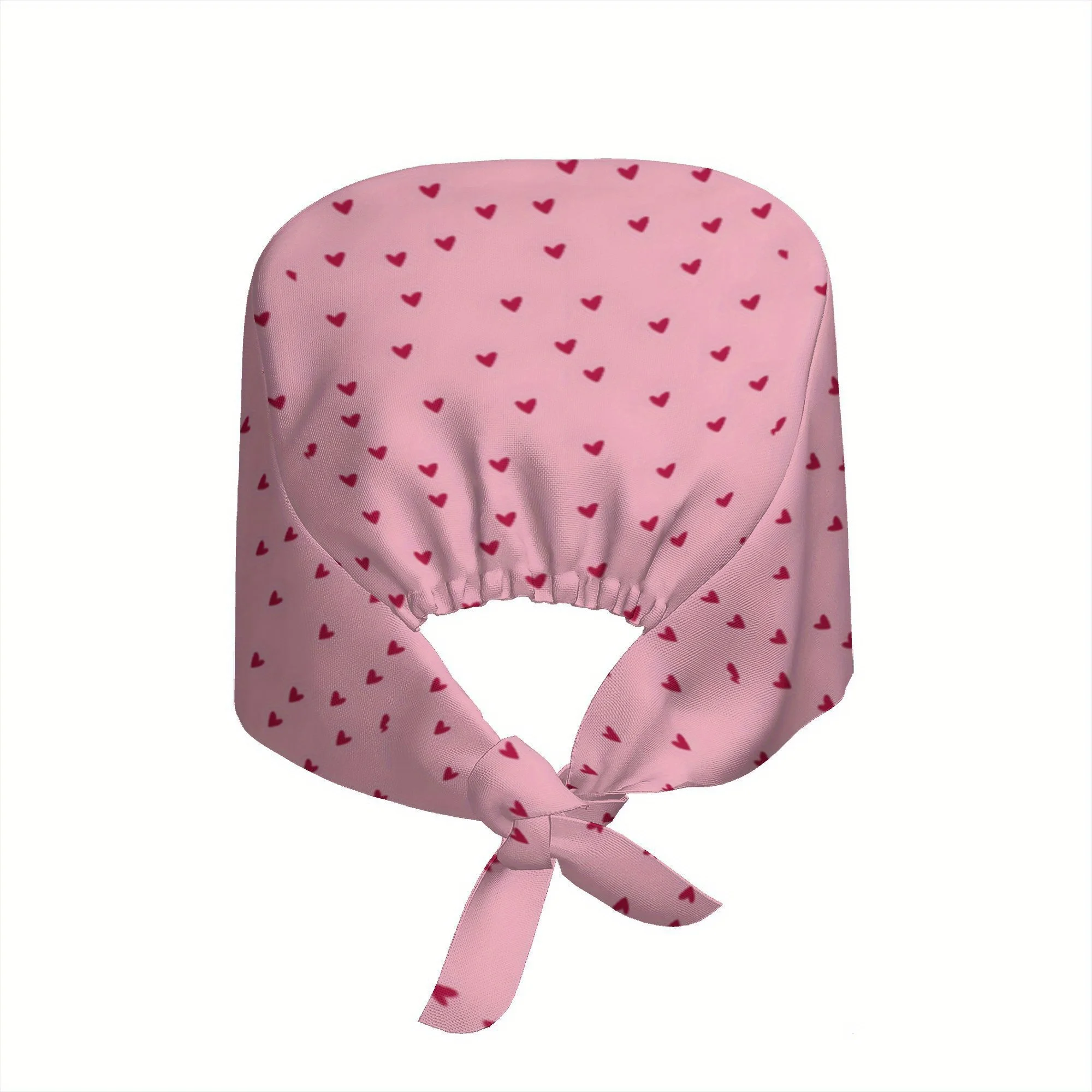 Love Women's Stylish Printed Work Cap Lightweight Adjustable Skull Cap Nurse Hat Dustproof Chef Cooking Cap