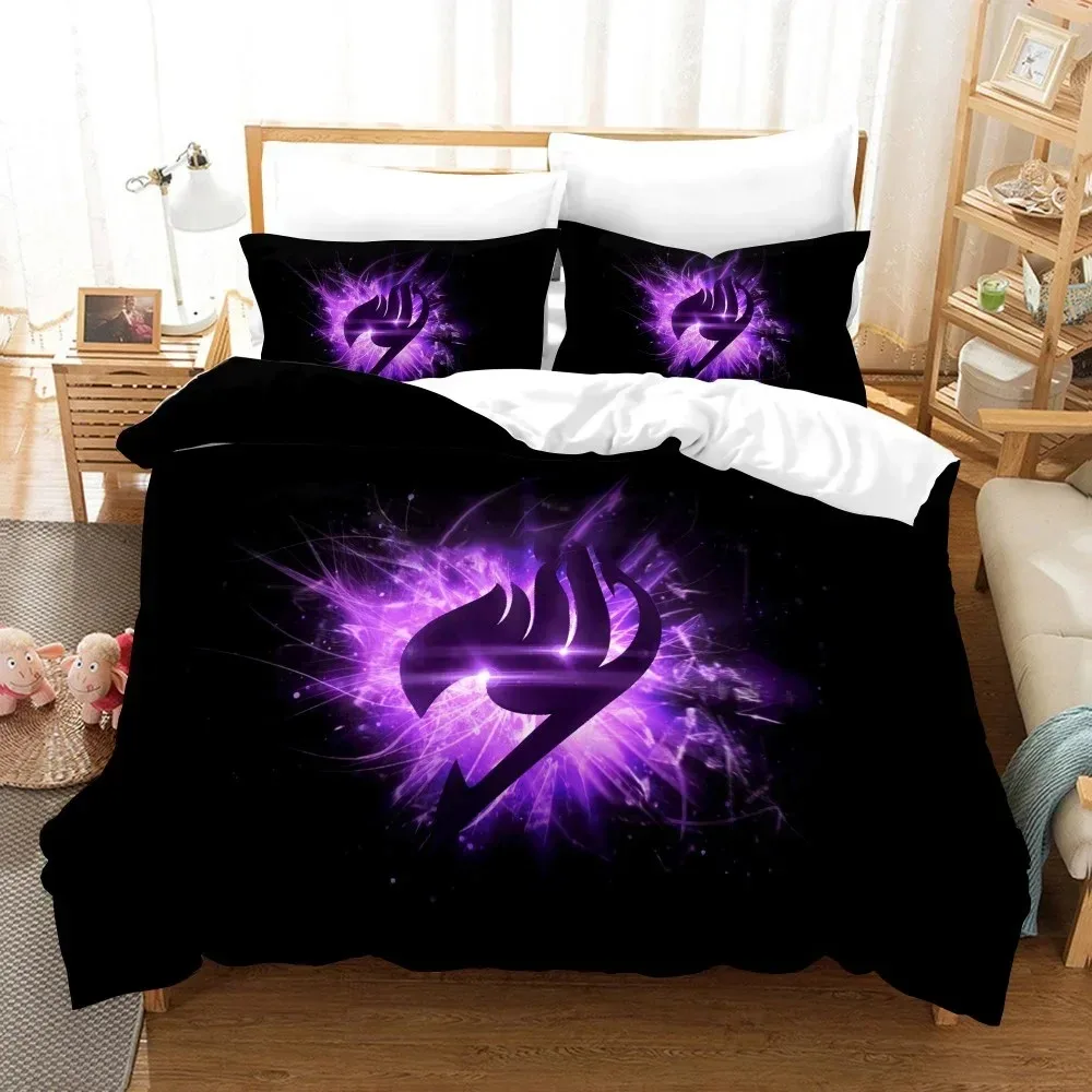 

Anime Fairy Tail Natsu Bedding Set Duvet Cover Bedroom Comforter Covers Single Twin King ​Size Quilt Cover Home Textile