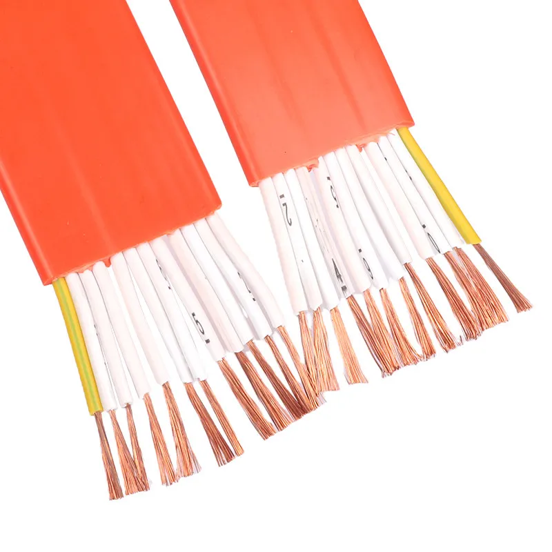 Driving flat cable TVVB 6/7/8/10/12 core 17/16/13 AWG elevator flat cable electric door soft flat cable Driving flat cable