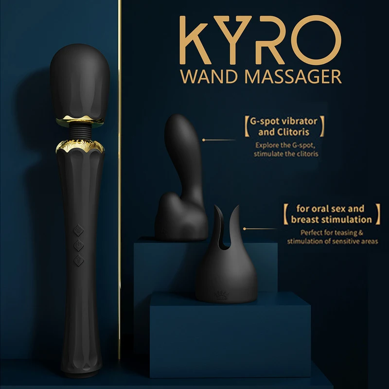 KYRO Big Magic Rotatable Wand Japan Silicone AV Vibrators for Women Waterproof Power Massager Clitoris Stimulation Sex Toys