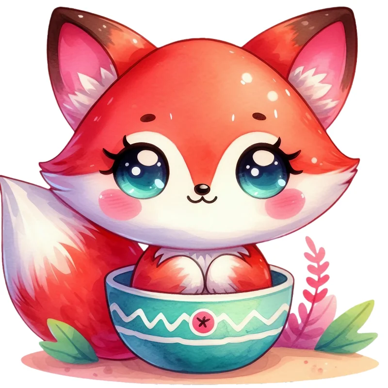 

Healing-Themed Little Fox Mold in a Bowl, Cute Sitting Posture with Adorable Expression, Animal Silicone Mold, Chocolate Fondant Dessert Making Mold