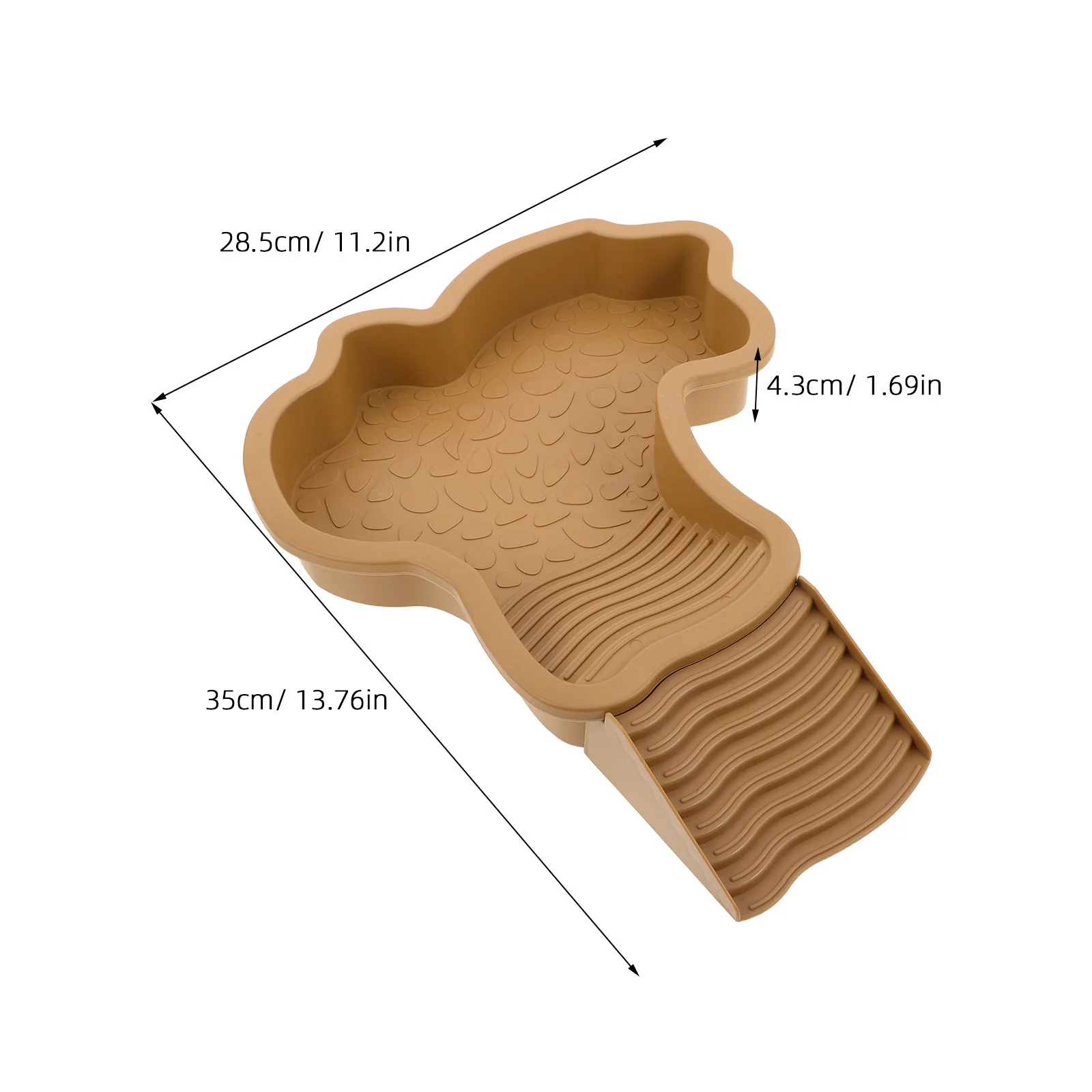 منصة تشمس السلحفاة الكبيرة، حمام سباحة بلاستيكي للزواحف، منحدر مانع للانزلاق للسلحفاة المائية والسلحفاة وحمامات الشمس #4
