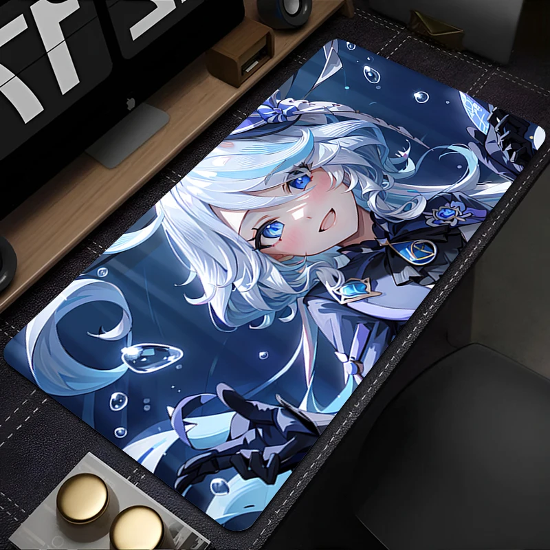 Furina Genshin Impact Mouse Pad Large Gaming Laptop Gamer Keyboard Rug Cartoon Desk Mouse Mat Soft Mousepad PC Anime Girl Carpet