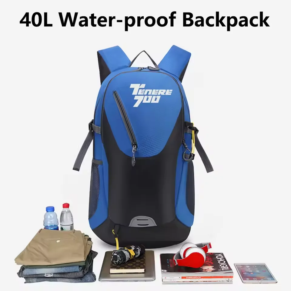 For Yamaha Tenere 700 Tenere 1200 XTZ 700 40L Motorcycle Lightweight Backpack Waterproof Traveling Large Bag Riding Accesssories
