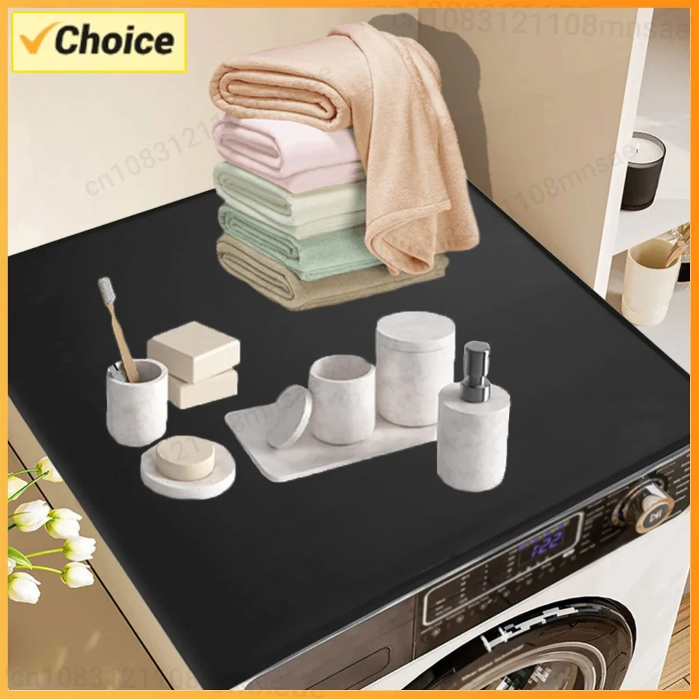 Washer Dryer Top Protector Scratch Dryer Top Protector Mat Non-Slip Washing Machine Cover Mat for Home Kitchen Laundry