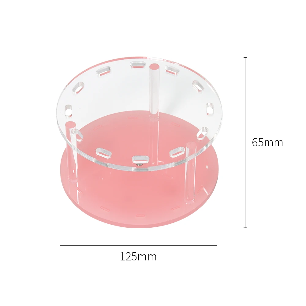 Acrílico Pestana Pinça Rack De Armazenamento, Lash Pinças Extensão, Prateleira Hold, 360 ° Rotação, 12 Buracos