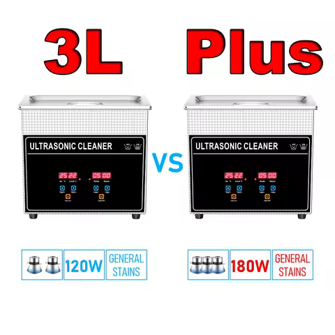 Ultrasonic Cleaner 3.2L 120W/180W Ultrason Cleaner Bath with Heater Timer and Basket for Cleaning Jewelry Brass Sonic Cleaner