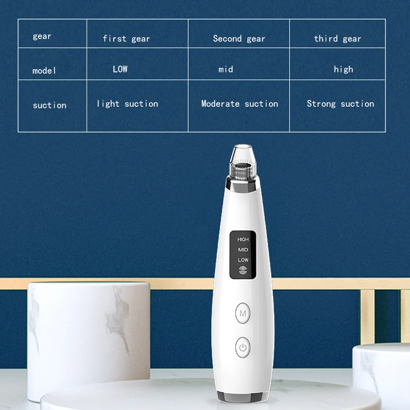 5-Kopf-Entfernung Reiniger Vakuum Elektrische Absaugung Gesichts Akne Entferner Extractor Tool Kit Elektrische Mitesser Entferner Vakuum